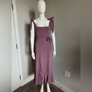 Show Me Your Mumu Claire Square Neck Midi Dress Chiffon